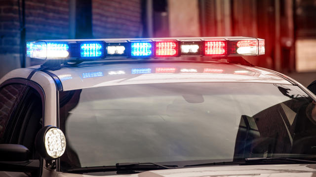 Flashing Lights on Police Car